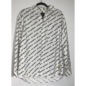 Bart Simpsons " Eat My Shorts " Text Long Sleeved Mens Small Oversized White H&M